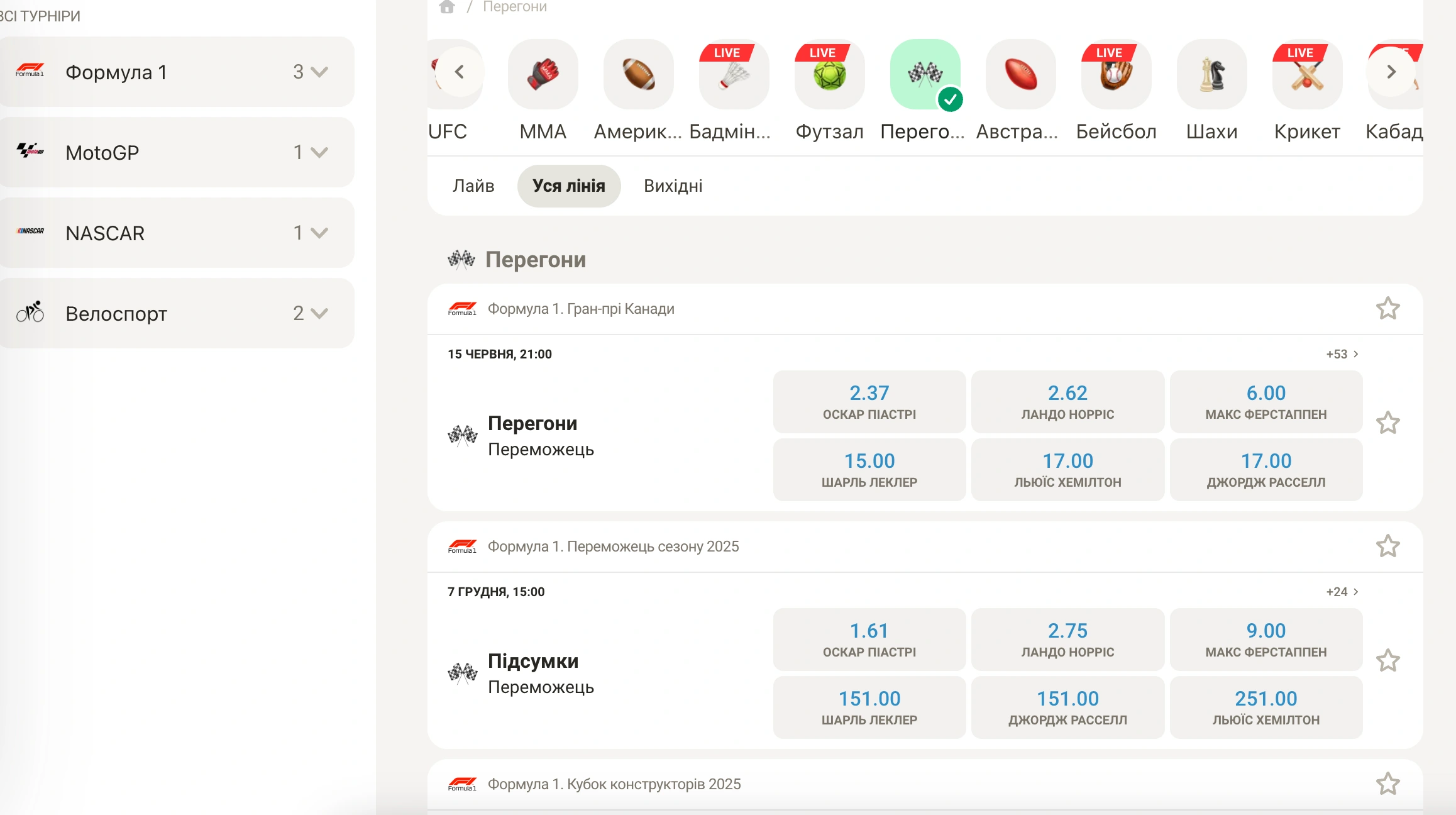 ставки на перегони в Parik24